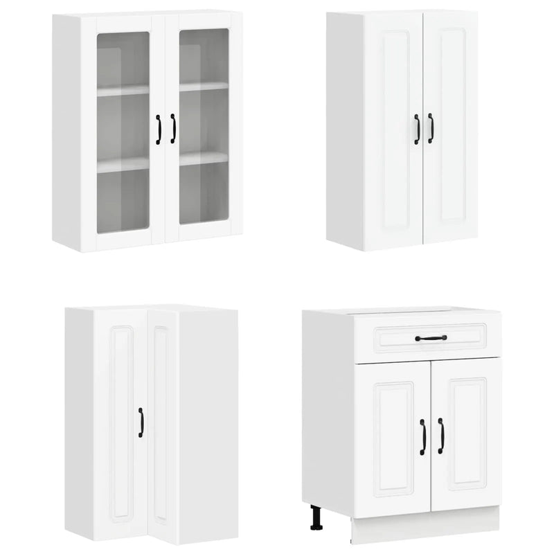 Kitchen Unit KALMAR 8 pcs White Engineered Wood