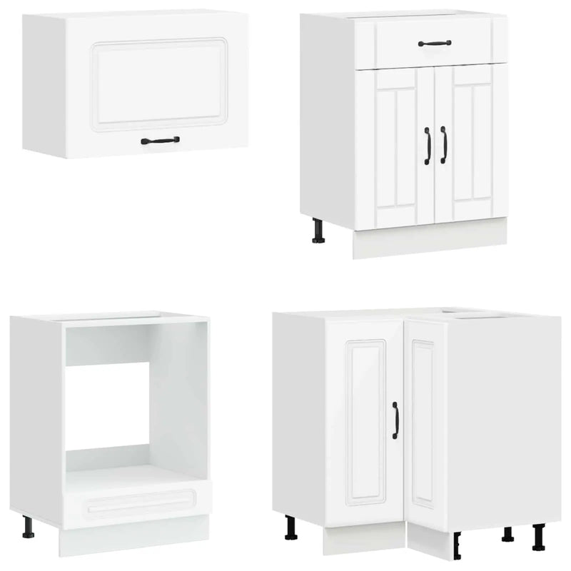 Kitchen Unit KALMAR 8 pcs White Engineered Wood