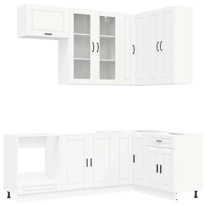 Kitchen Unit PORTO 8 pcs White Engineered Wood