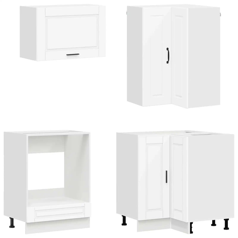 Kitchen Unit PORTO 8 pcs White Engineered Wood