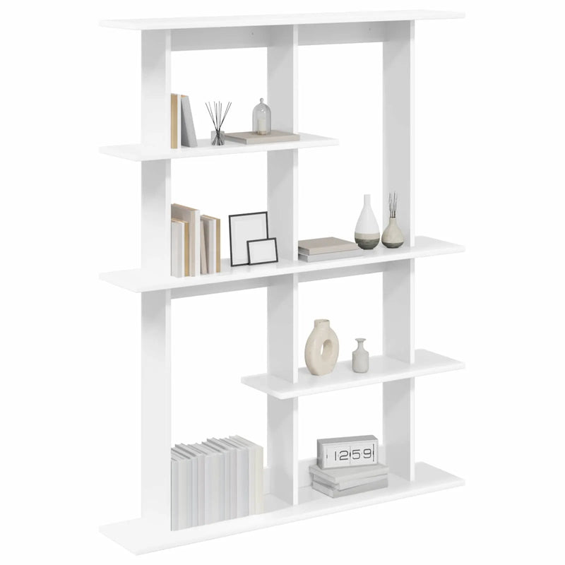 Wall Shelf White 102 x 20 x 130 cm Engineered Wood