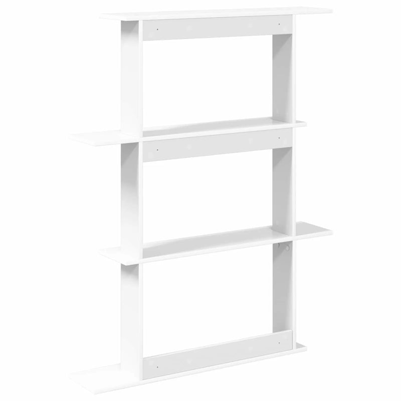 Wall Shelf White 100 x 20 x 126 cm Engineered Wood