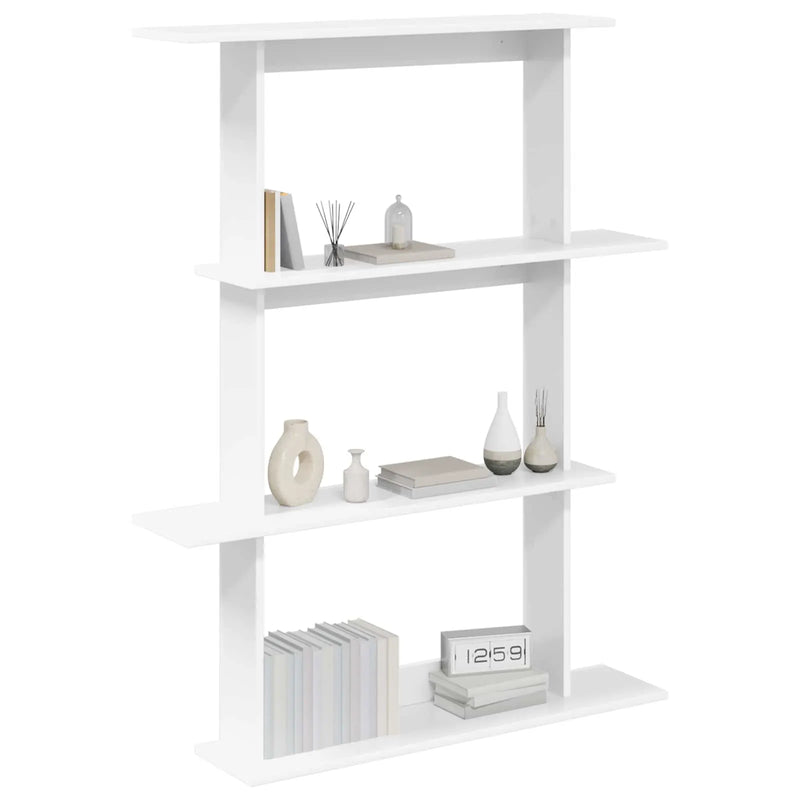 Wall Shelf White 100 x 20 x 126 cm Engineered Wood
