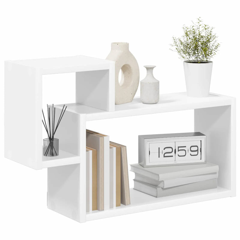 Wall Shelf Wall-Mounted White 55 x 15 x 35 cm Engineered Wood