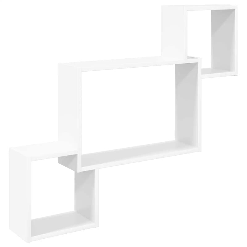 Wall Shelf Wall-Mounted White 91.5 x 15 x 76 cm Engineered Wood