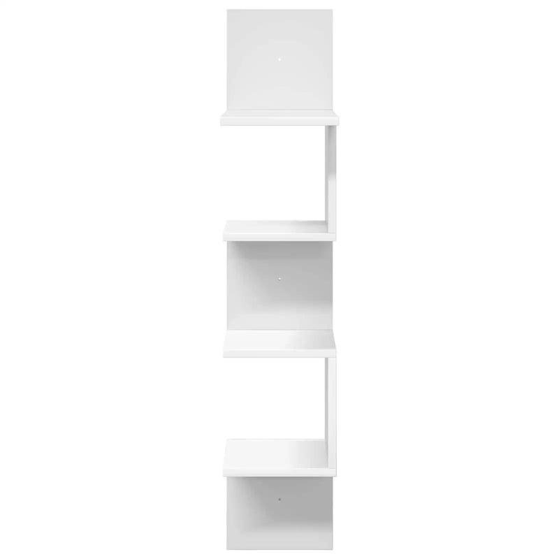 Wall Shelf Wall-Mounted White 32 x 21 x 107 cm Engineered Wood