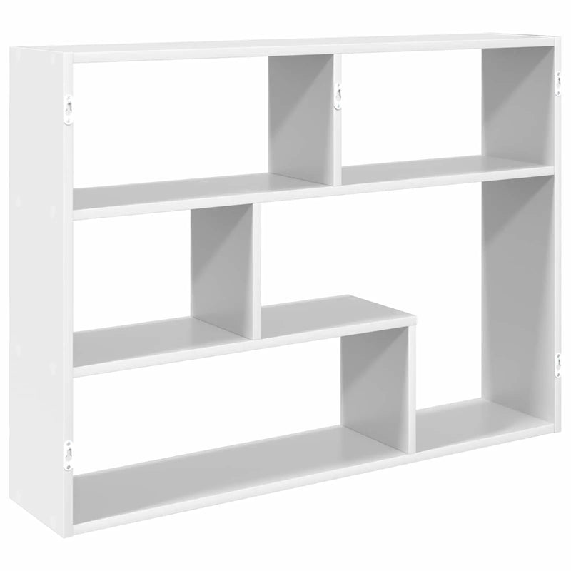 Wall Shelf Wall-Mounted White 95 x 20 x 69.5 cm Engineered Wood