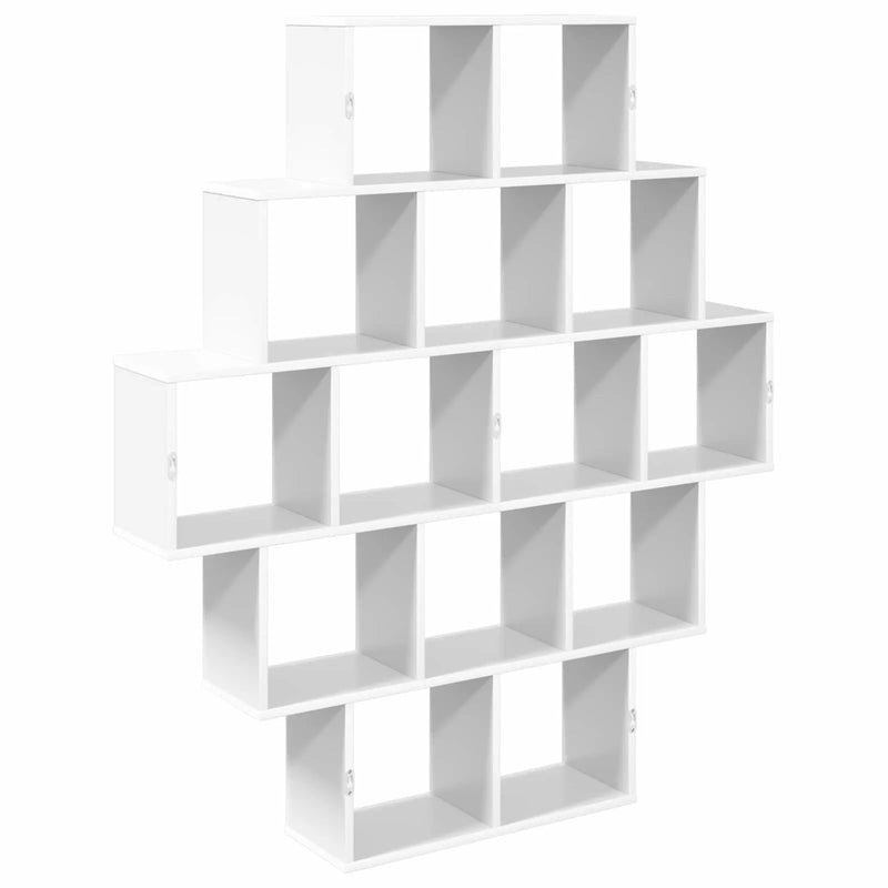 Wall Shelf White 120 x 20 x 136 cm Engineered Wood