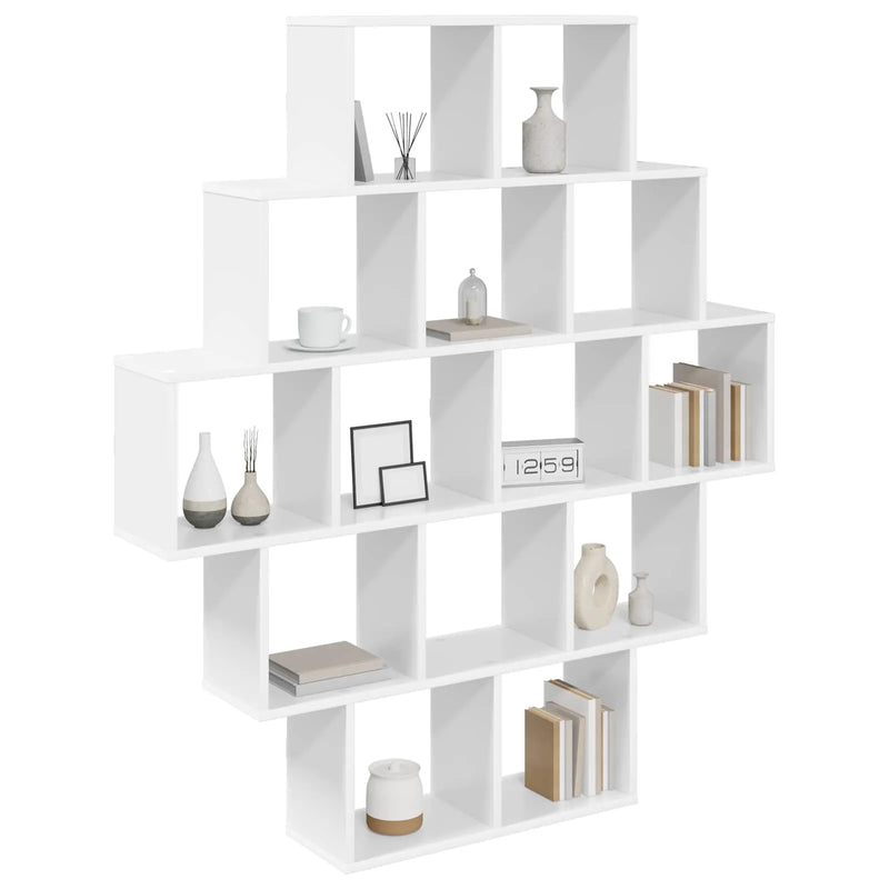 Wall Shelf White 120 x 20 x 136 cm Engineered Wood