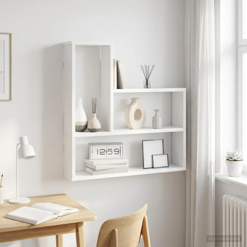 Wall Shelf White 60 x 11 x 60 cm Engineered Wood