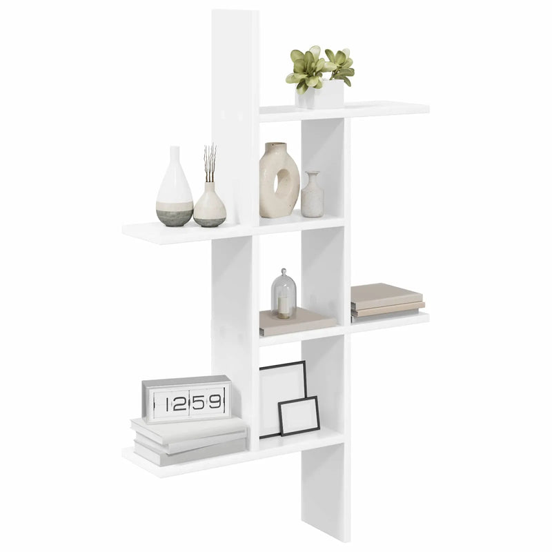 Wall Shelf White 61 x 15 x 102 cm Engineered Wood
