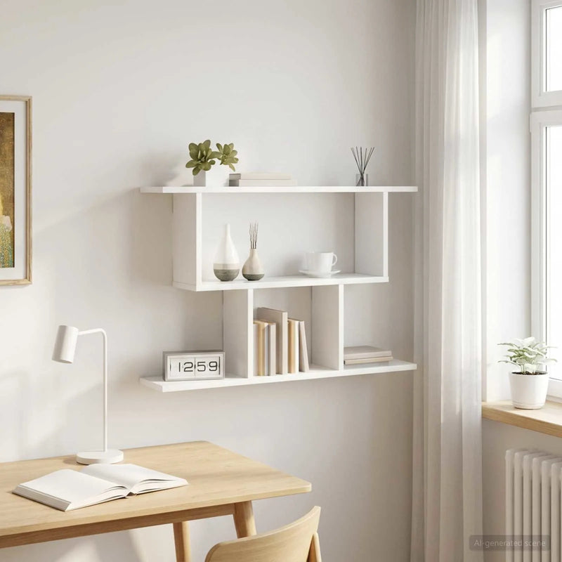 Wall Shelf White 80 x 15 x 50.5 cm Engineered Wood