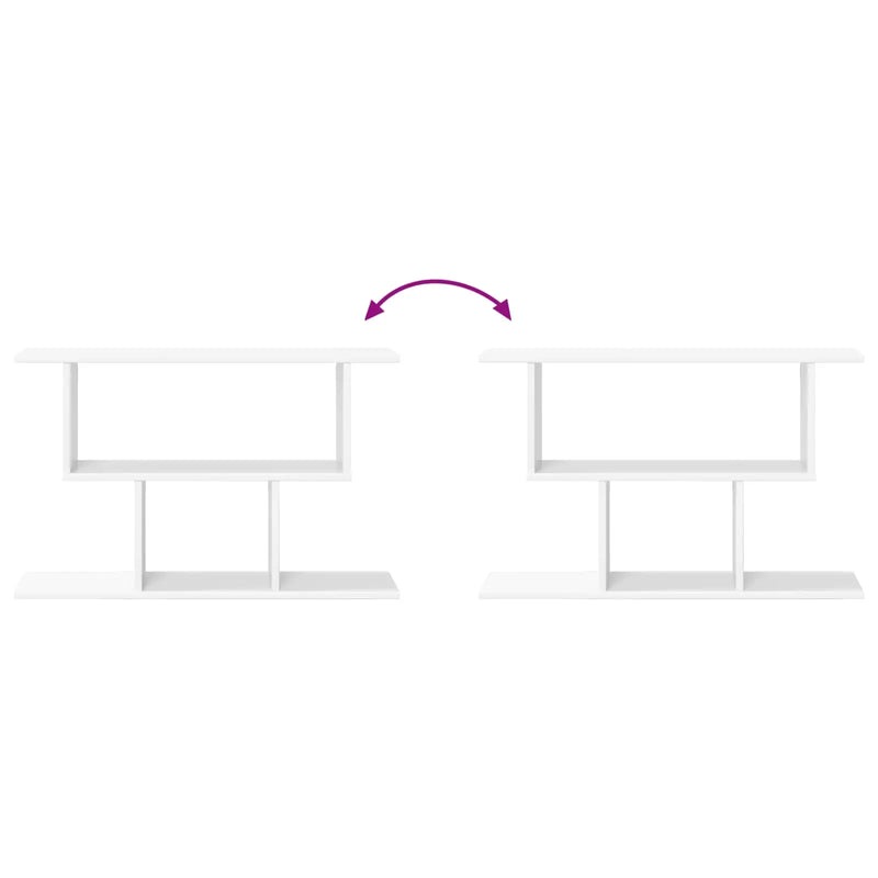 Wall Shelf White 80 x 15 x 50.5 cm Engineered Wood