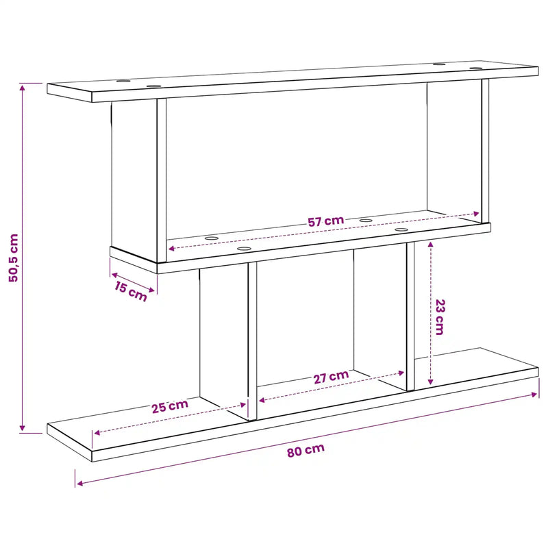 Wall Shelf White 80 x 15 x 50.5 cm Engineered Wood