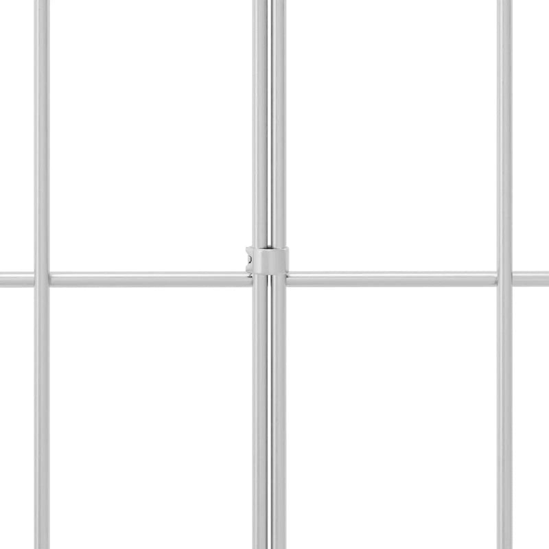 Garden Fence Panel 24 pcs Galvanised Steel Silver