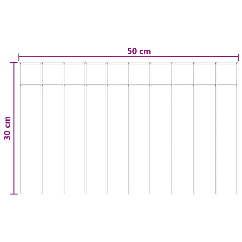 Garden Fence Panel 12 pcs Galvanised Steel Silver