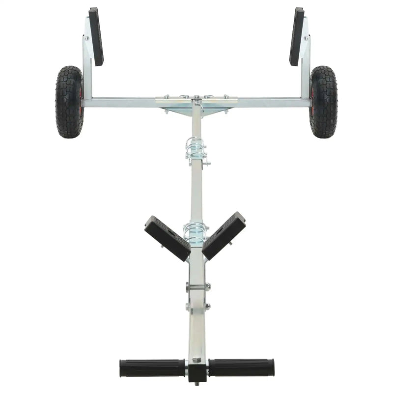 Adjustable Boat Trailer with Pneumatic Tires 200 kg Load Silver