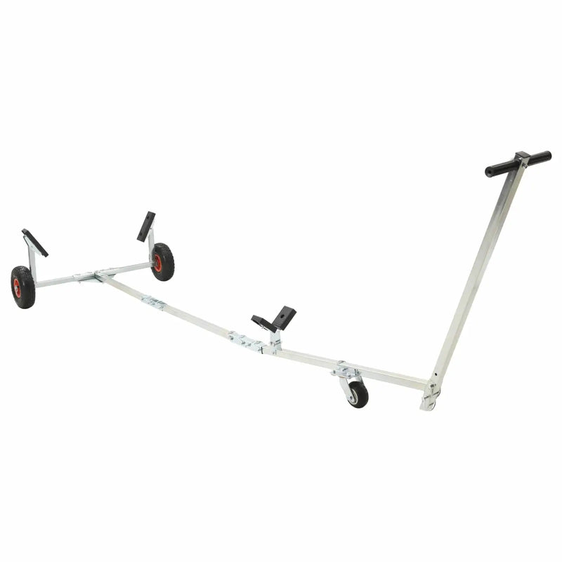 Adjustable Boat Trailer with Pneumatic Tires 200 kg Load Silver