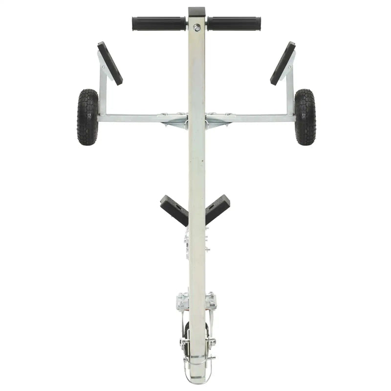 Adjustable Boat Trailer with Pneumatic Tires 200 kg Load Silver