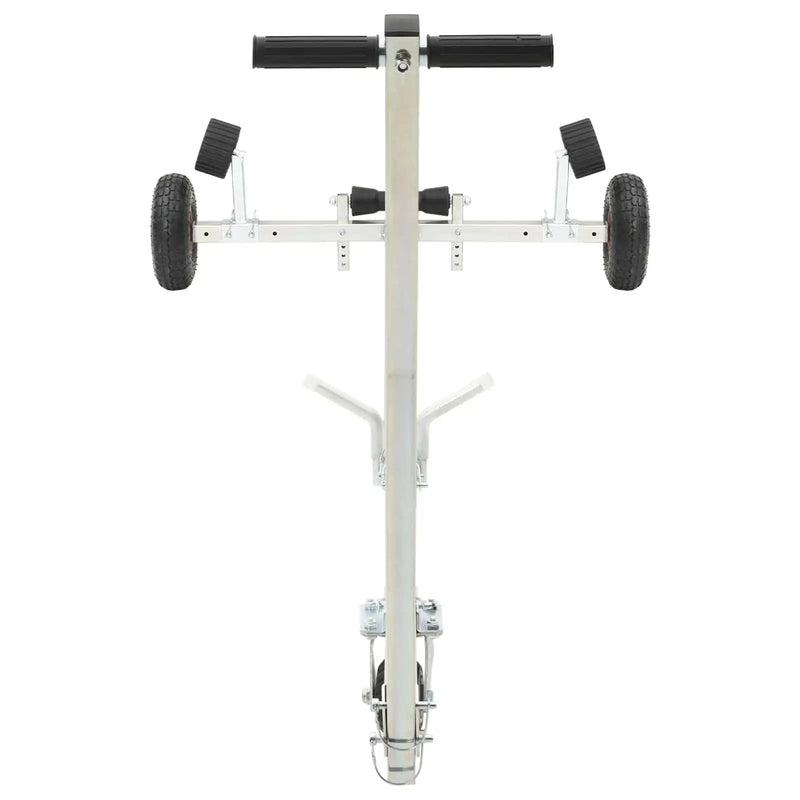 Adjustable Boat Trailer with Pneumatic Tires 200 kg Load Silver