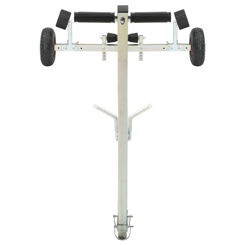 Adjustable Boat Trailer with Pneumatic Tires 200 kg Load Silver