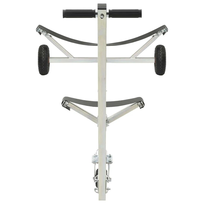 Adjustable Boat Trailer with Pneumatic Tires 200 kg Load Silver