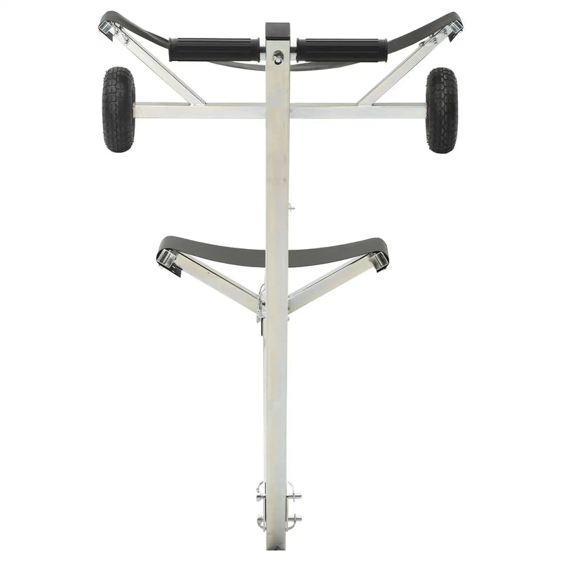 Adjustable Boat Trailer with Pneumatic Tires 200 kg Load Silver