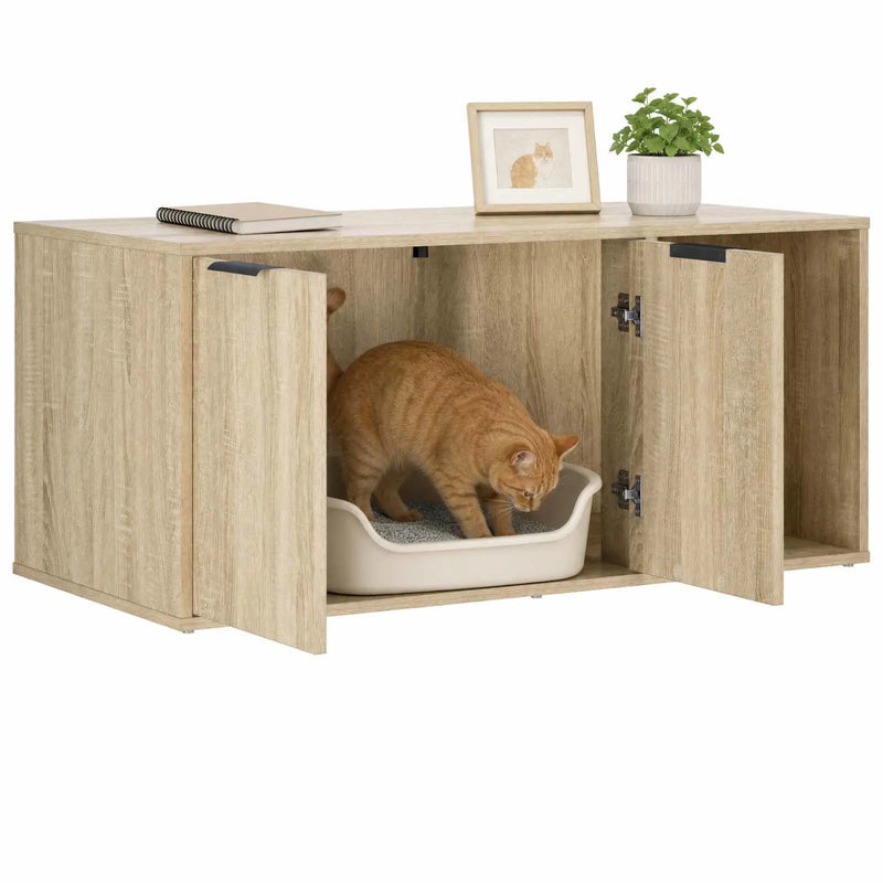 Cat Crate Furniture Sonoma Oak 100 x 49 x 45 cm Engineered Wood