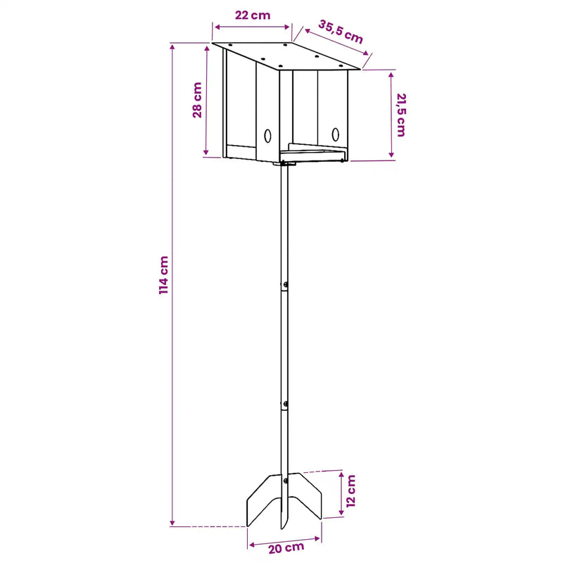 Bird Feeder Weathering Steel Rusty