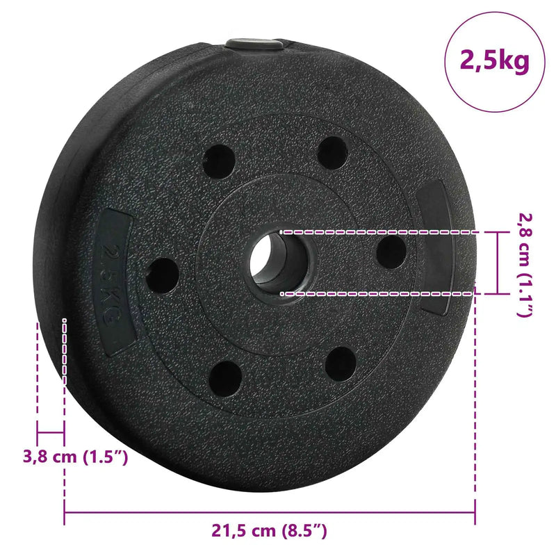 4-in-1 Dumbbell Set 40kg Black and Red Cement and Iron Sand