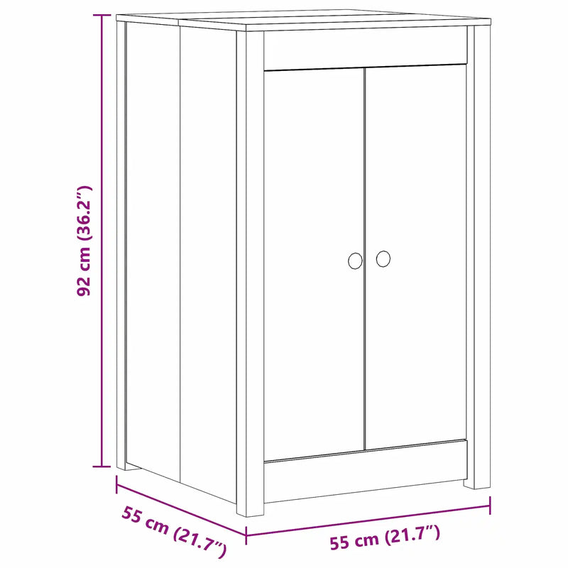 Outdoor Kitchen Cabinet MEPPEL Natural 55 x 55 x 92 cm