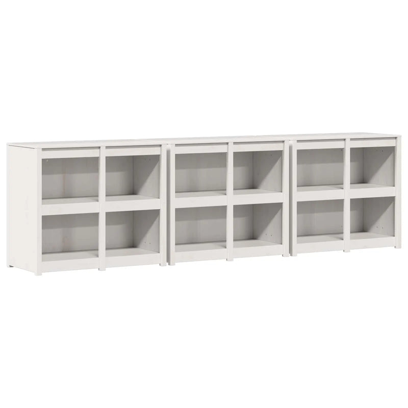 Outdoor Kitchen Cabinet MEPPEL 3 pcs White Solid Pine Wood