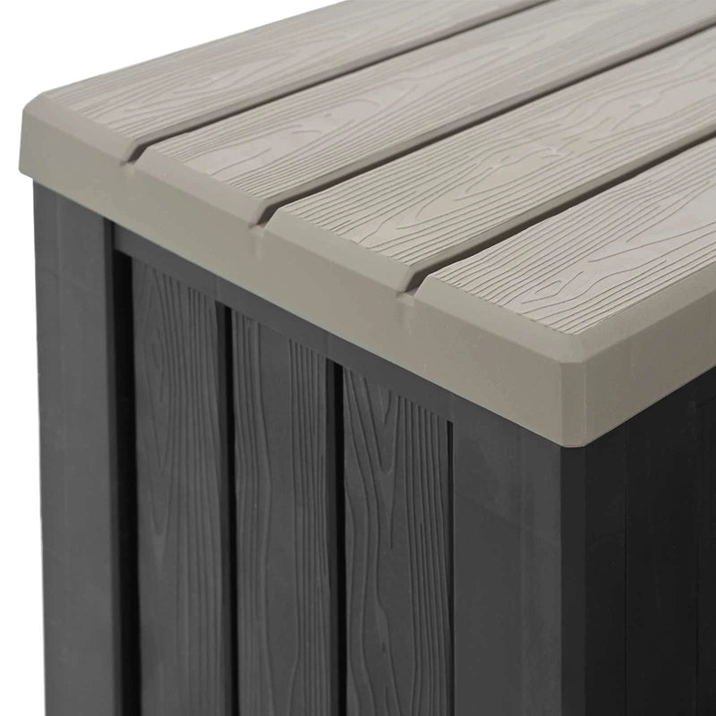 Hot Tub Step with Storage 2-Step Brown and Grey 93 x 57 x 35 cm