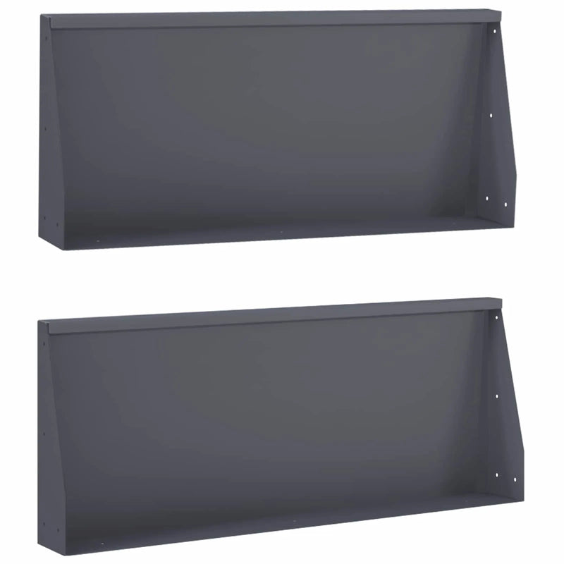 Retaining Wall 2 pcs 100 x 12 x 50 cm Steel Anthracite