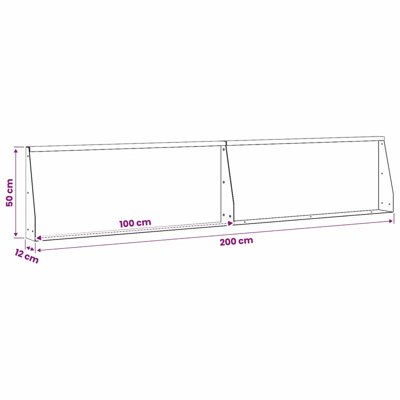 Retaining Wall 2 pcs 100 x 12 x 50 cm Steel Anthracite