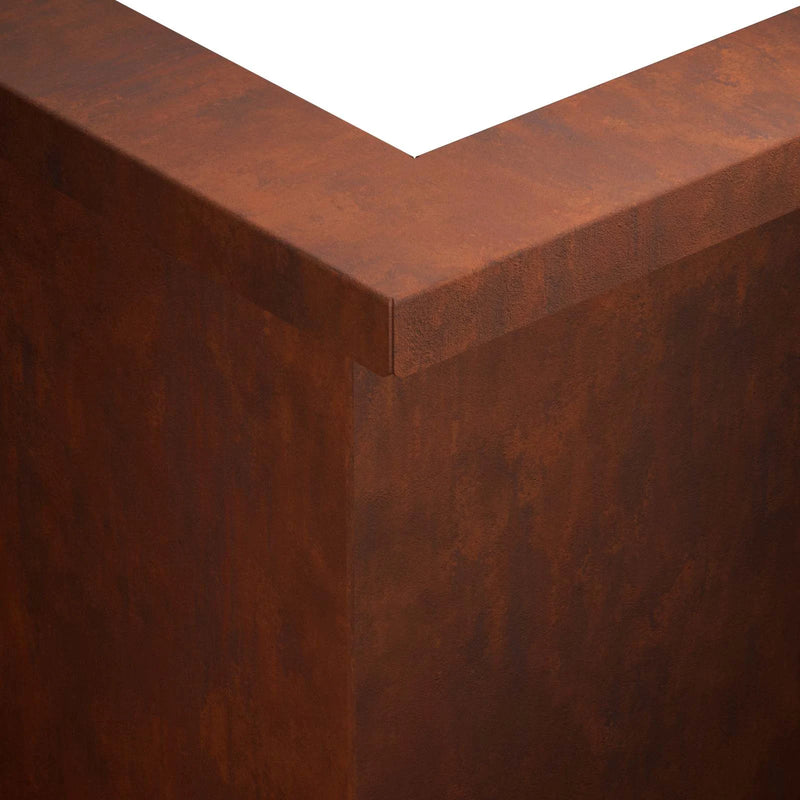 Retaining Wall 2 pcs 50 x 50 x 40 cm Weathering Steel Rusty