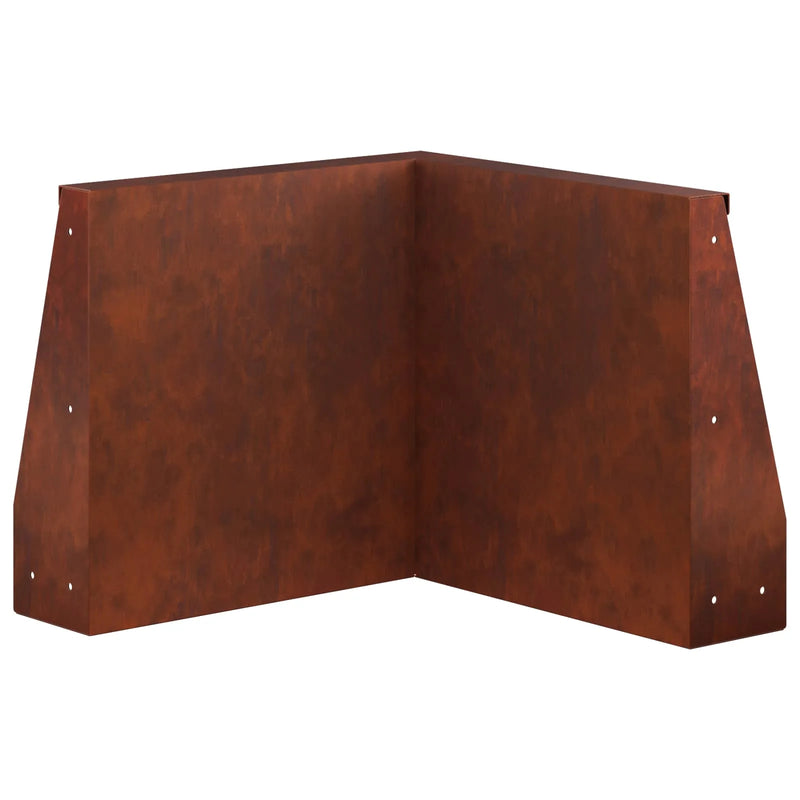 Retaining Wall 2 pcs 50 x 50 x 40 cm Weathering Steel Rusty