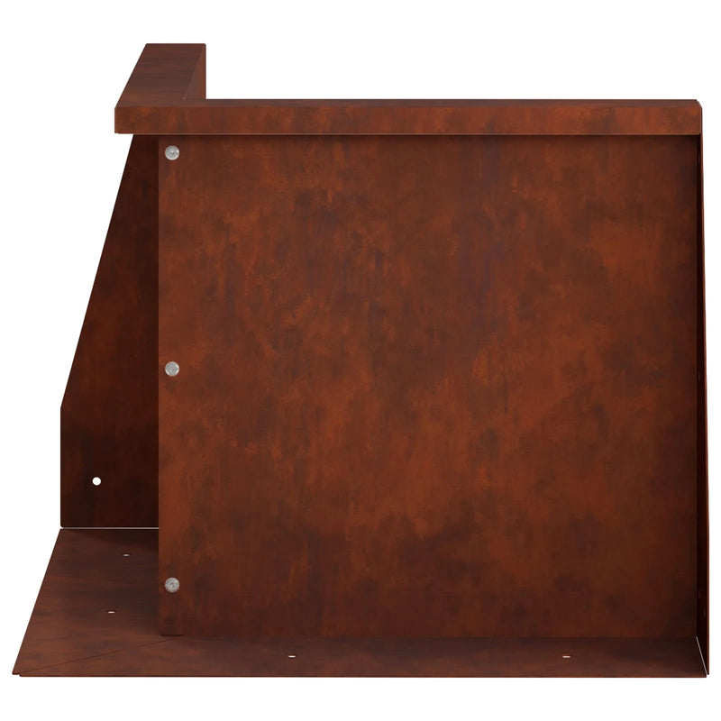 Retaining Wall 2 pcs 50 x 50 x 40 cm Weathering Steel Rusty