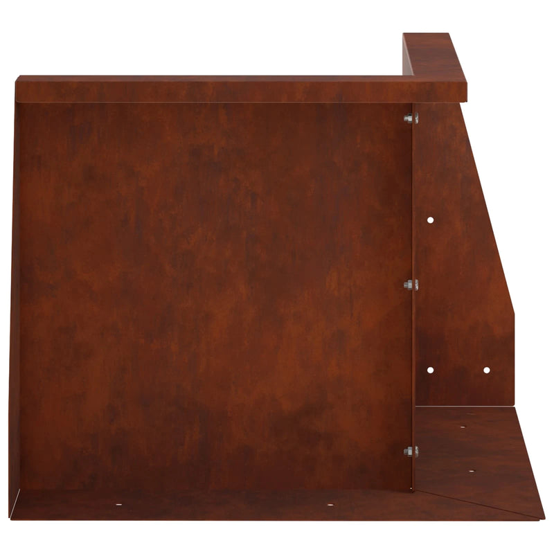 Retaining Wall 2 pcs 50 x 50 x 40 cm Weathering Steel Rusty