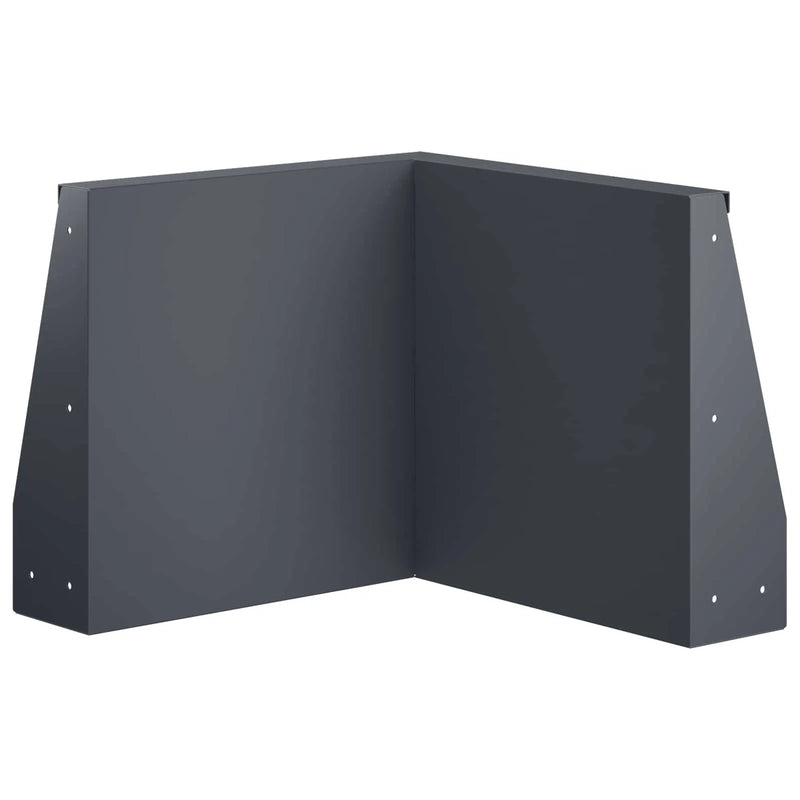 Retaining Wall 2 pcs 50 x 50 x 50 cm Steel Anthracite