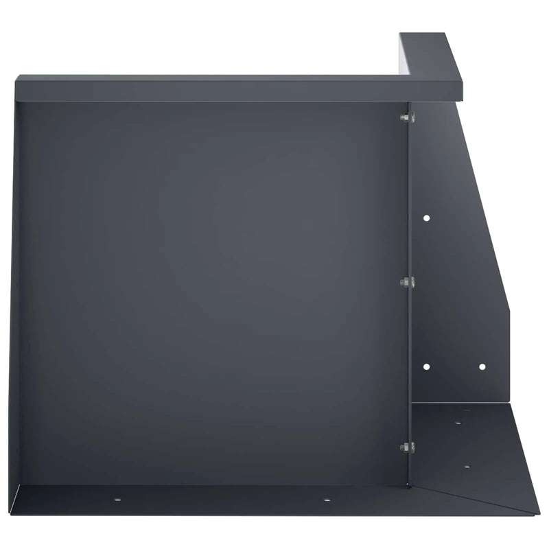 Retaining Wall 2 pcs 50 x 50 x 50 cm Steel Anthracite