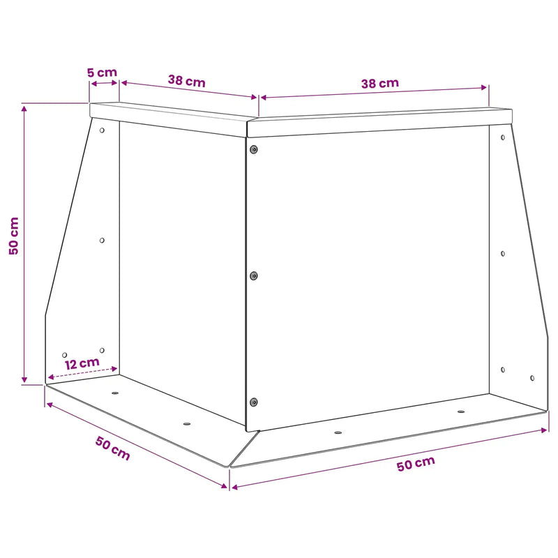 Retaining Wall 2 pcs 50 x 50 x 50 cm Steel Anthracite