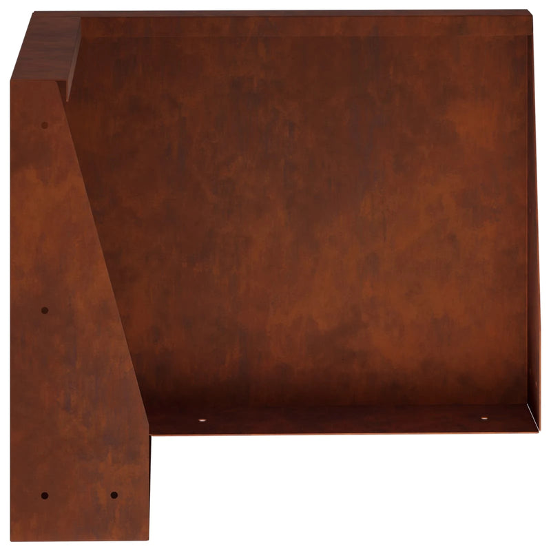 Retaining Wall 2 pcs 50 x 50 x 30 cm Weathering Steel Rusty