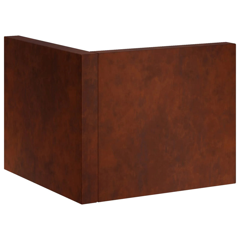 Retaining Wall 2 pcs 50 x 50 x 40 cm Weathering Steel Rusty