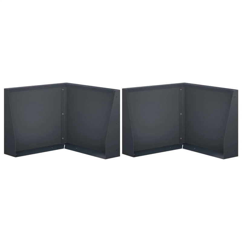 Retaining Wall 2 pcs 50 x 50 x 50 cm Steel Anthracite