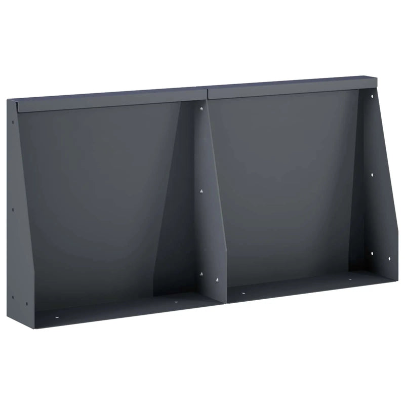 Retaining Wall 2 pcs 40 x 12 x 40 cm Steel Anthracite