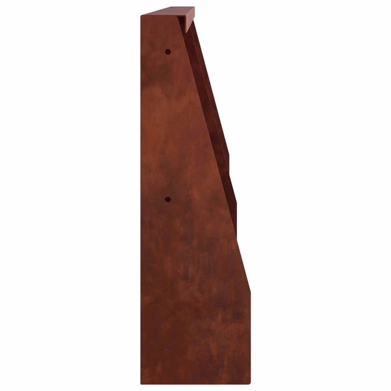 Retaining Wall 2 pcs 40 x 12 x 40 cm Weathering Steel Rusty