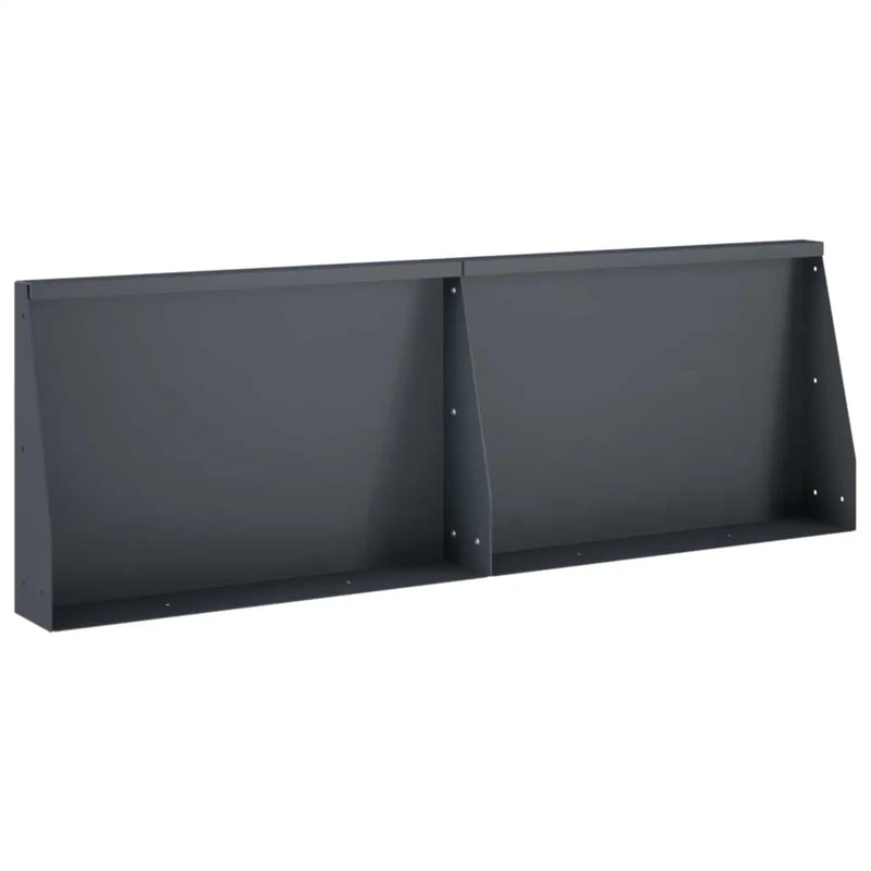 Retaining Wall 2 pcs 60 x 12 x 40 cm Steel Anthracite