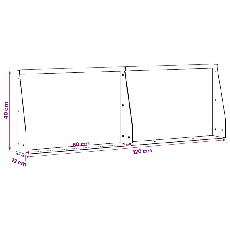 Retaining Wall 2 pcs 60 x 12 x 40 cm Steel Anthracite