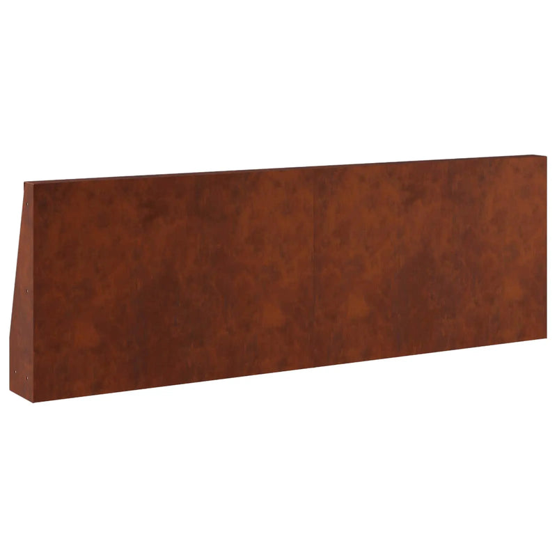 Retaining Wall 2 pcs 60 x 12 x 40 cm Weathering Steel Rusty